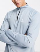 Gym 365 Perfromance Quarter Zip Long Sleeve Top In Pastel Blue-blues