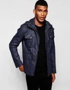 Boss Orange Parka With 4 Pockets - Navy