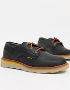 Caterpillar Jackson Low Lace Up Shoes In Black Leather