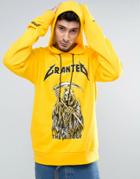 Granted Oversized Hoodie With Super Long Sleeves - Yellow