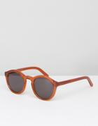Monokel Round Sunglasses Barstow In Sunset Orange - Orange