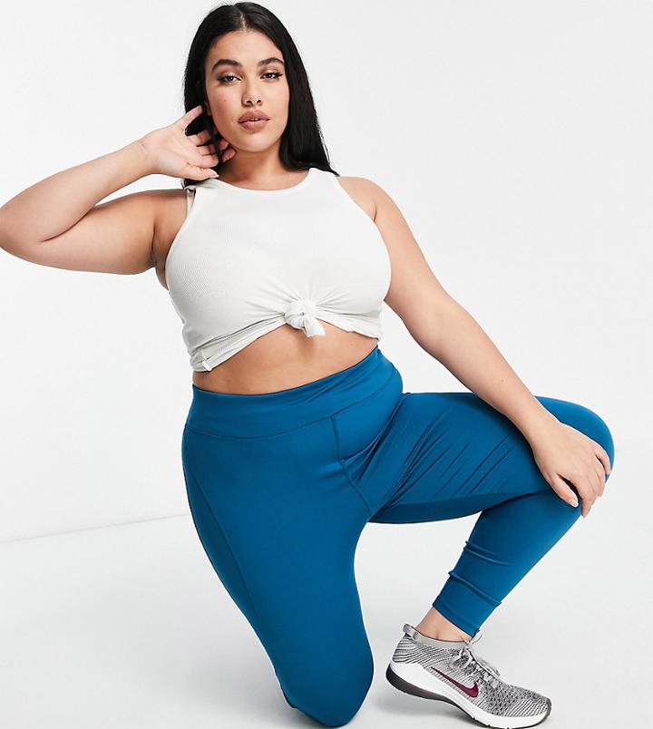 Asos 4505 Curve Icon Run Tie-waist Legging-grey