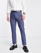 Harry Brown Suit Pants In Blue Houndstooth