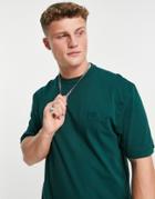 River Island T-shirt With Icon Embroidery In Green