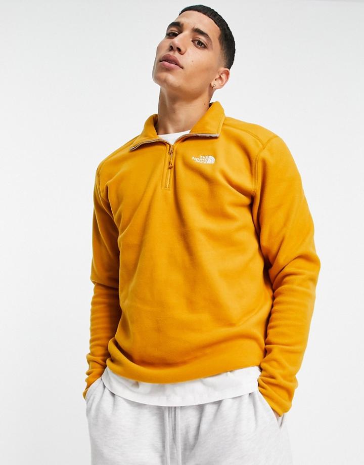 The North Face 100 Glacier 1/4 Zip Fleece In Yellow