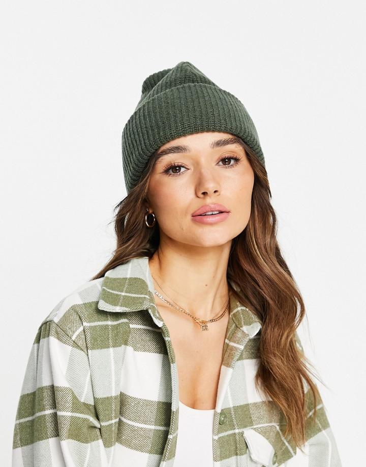 & Other Stories Wool Beanie In Khaki-green