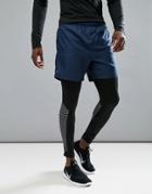 New Look Sport Shorts In Navy - Navy