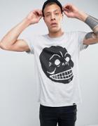 Cheap Monday Standard T-shirt Filled Skull - Gray