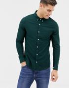 New Look Regular Fit Oxford Shirt In Dark Green - Green