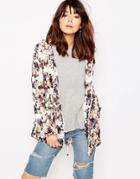 Brave Soul Floral Trench - Cream Floral