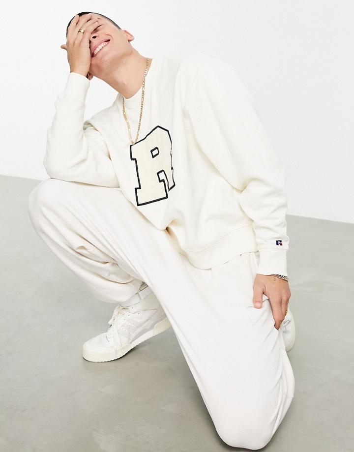 Russel Athletic Jabari Sweatshirt In Cream-neutral