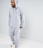 Asos Drop Crotch Joggers In Towelling With Turn Up Cuffs - Gray