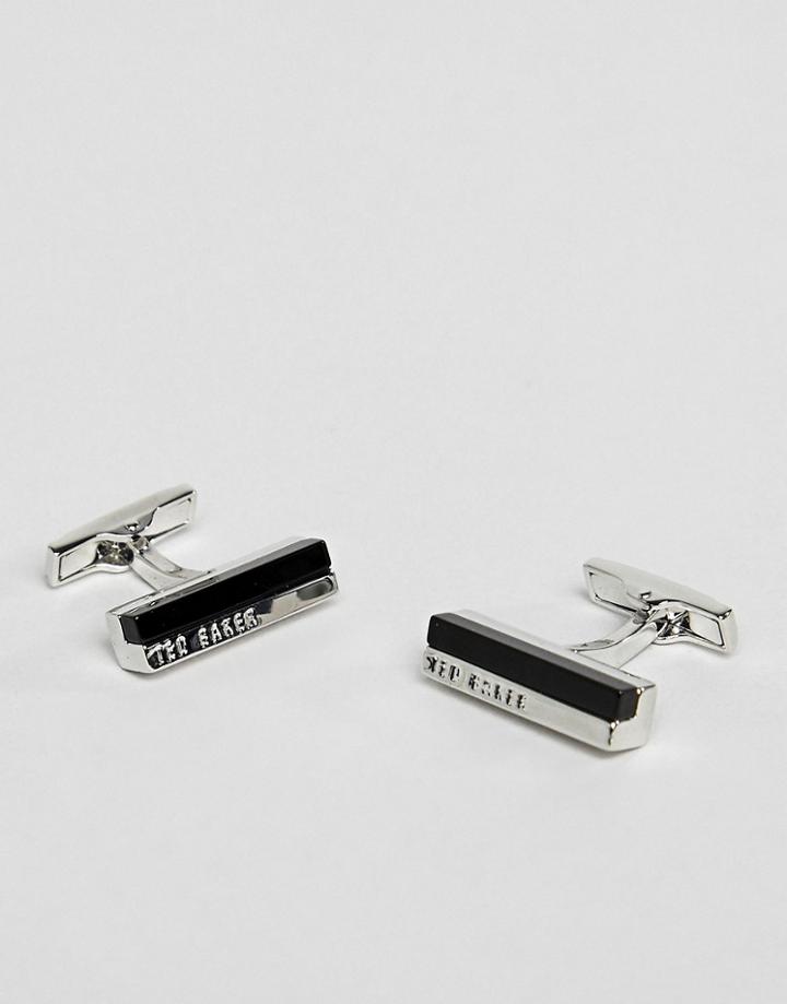 Ted Baker Walla Stone Bar Cufflinks In Black - Black