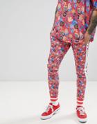 Night Addict Printed Joggers - Red