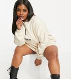 Public Desire Curve X Carms Oversized Sweat Dress With Season Logo-neutral