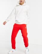 Adidas Originals Essentials Sweatpants In Red