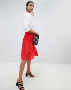 Angel Eye Skater Skirt - Red