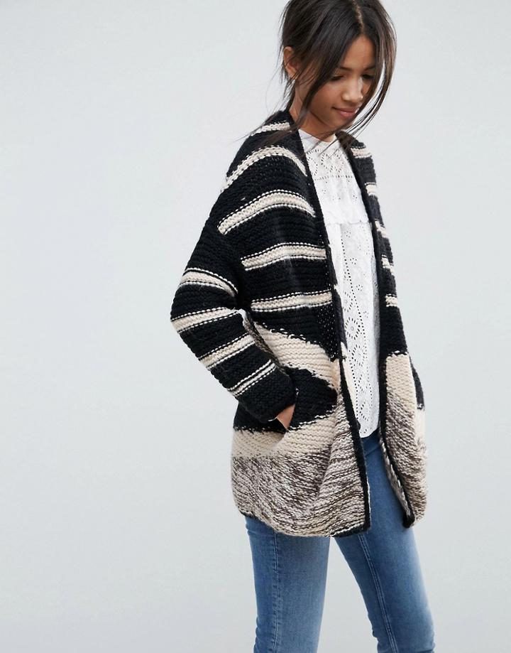 Leon And Harper Nasca Oversized Cardigan - Black