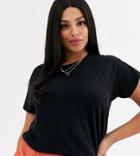 New Look Curve Organic Cotton Tee In Black