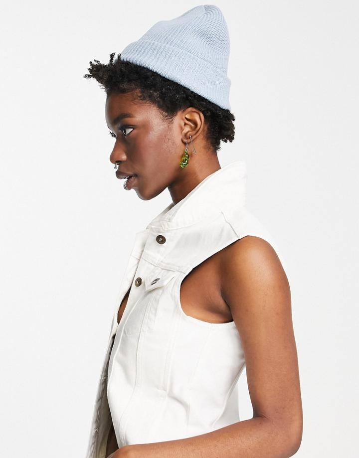 Weekday Stan Recycled Beanie In Blue-blues