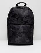 Spiral Backpack With Camo Print - Black