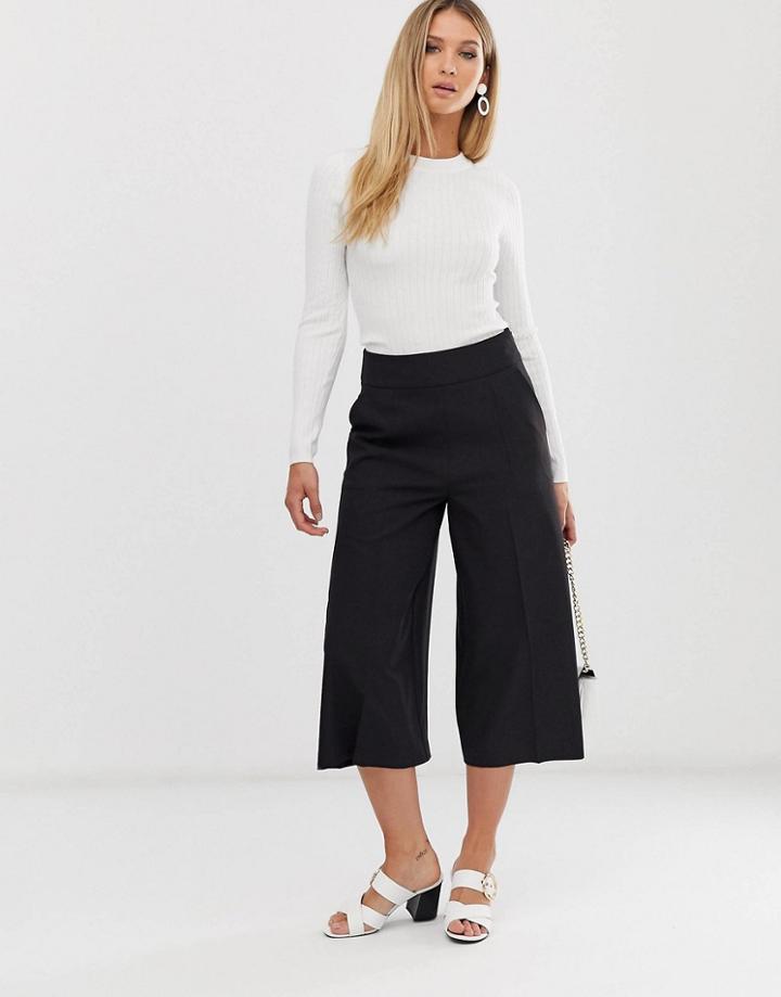 Asos Design Tailored Clean Culottes-black