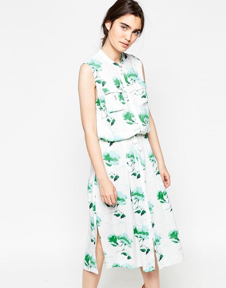 Minimum Freig Maxi Shirt Dress - Flash Green