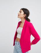 Bershka Bright Tailored Blazer - Pink