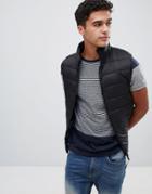 Burton Menswear Funnel Neck Vest In Black - Black