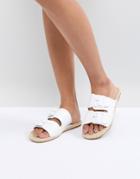 Suncoo Chunky Buckle Leather Sandals - White
