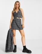 Asos Design Mix & Match Suit Vest In Preppy Check-multi