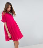 Asos Maternity Woven Smock Mini Dress - Red