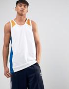 Asos Relaxed Fit Tank With Cut And Sew - White