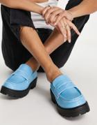 Truffle Collection Chunky Loafers In Blue
