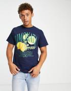 River Island Limonata Print T-shirt In Blue
