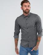 Asos Regular Fit Marl Shirt In Gray - Gray