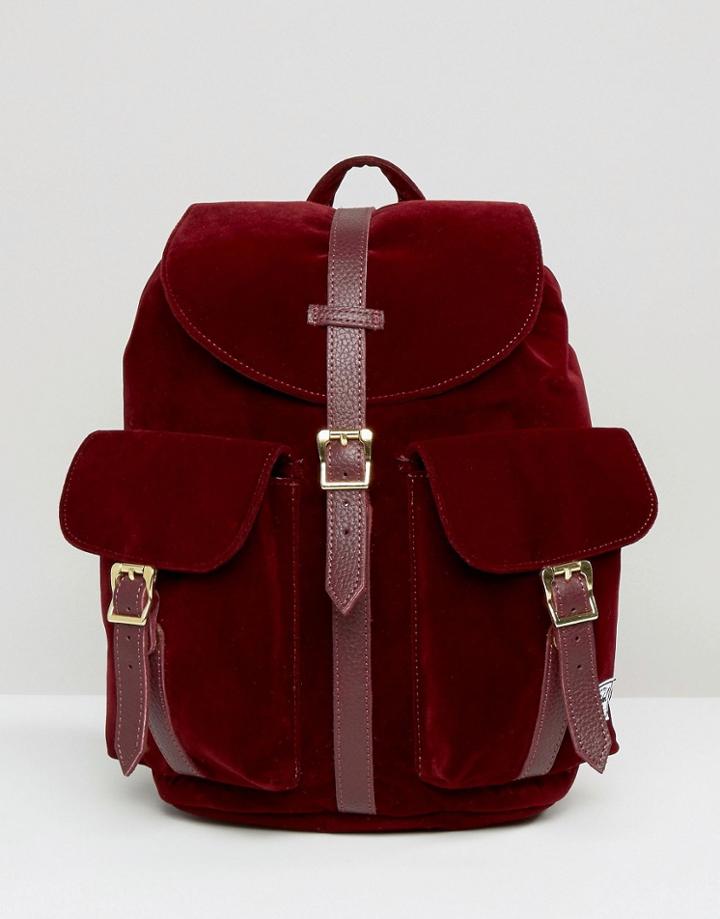 Herschel Supply Co Dawson Velvet Backpack - Red