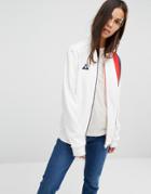 Le Coq Sportif Premium Retro Bomber Jacket - White