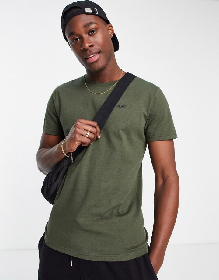 Hollister T-shirt With Small Logo In Olive-green