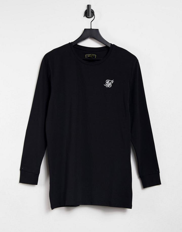 Siksilk Long Sleeve Gym T-shirt In Black