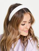 My Accessories Quilted Headband In White Pu