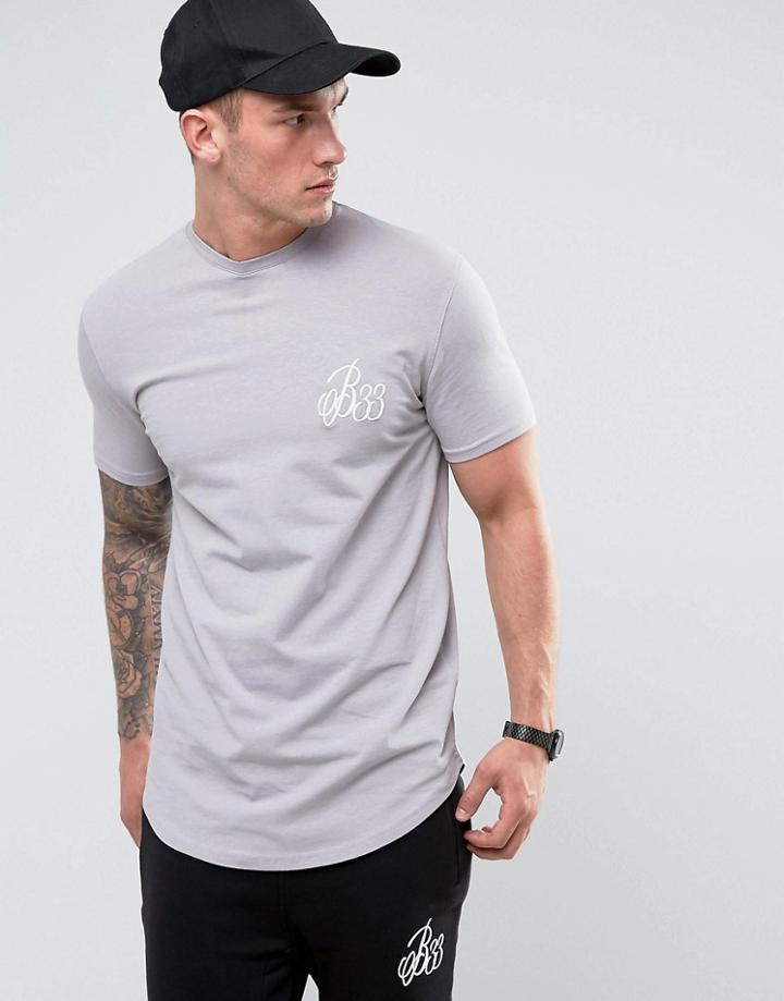 Bee Inspired Muscle Fit T-shirt In Gray - Gray