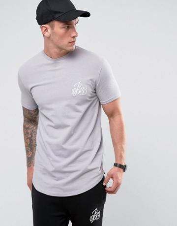 Bee Inspired Muscle Fit T-shirt In Gray - Gray