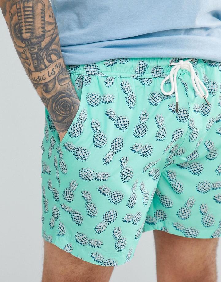 Threadbare Swim Shorts - Green
