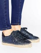 Kg Billie Glitter Espadrille Sneaker - White