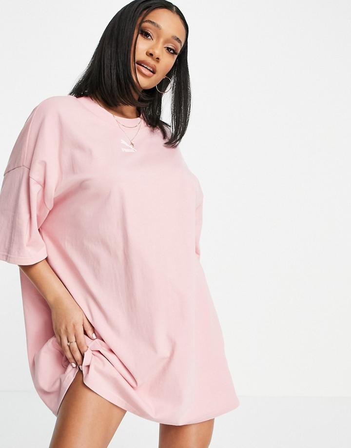 Puma T-shirt Dress In Powder Pink
