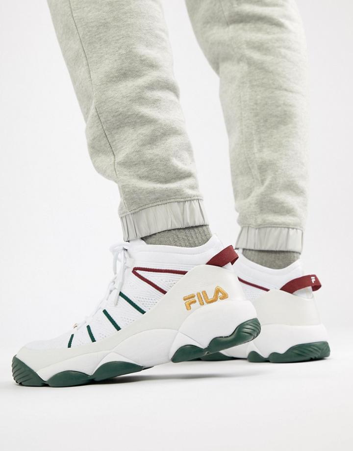 Fila Spaghetti Knit Mid Sneaker In White - White
