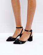Ted Baker Odesca Black Embellished Mid Heeled Shoes - Black