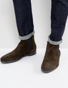 Hugo By Hugo Boss Pariss Suede Chelsea Boots In Brown - Brown