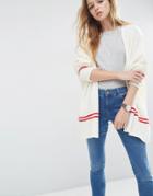 Asos Cardigan With Tipping - Multi